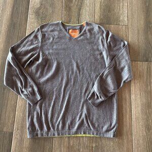 Tommy Bahama men's brown V-Neck, lightweight cotton/cashmere sweater size medium